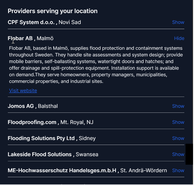 Search location screenshot